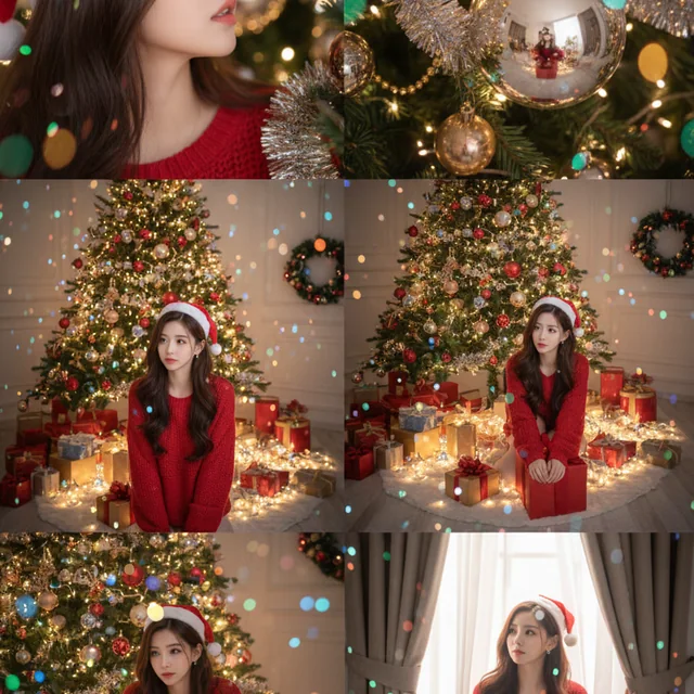 圣诞主题人像写真-Nano Banana Pro 提示词 prompt 效果图 1