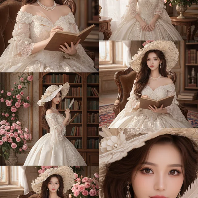 欧式宫廷人像写真-Nano Banana Pro 提示词 prompt 效果图 1