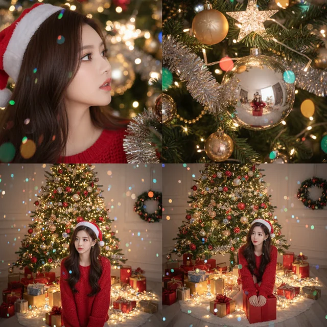 圣诞主题人像写真-Nano Banana Pro 提示词 prompt 效果图 2